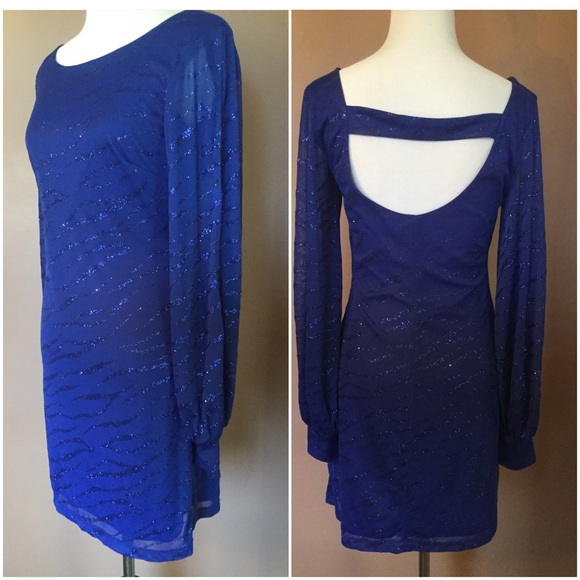 Teeze Me Dresses & Skirts - Teeze Me Blue Sparkly Dress